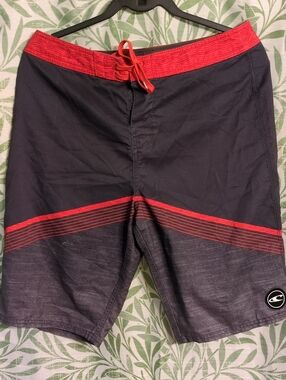 O'Neill Black and Red Men's Boardshorts